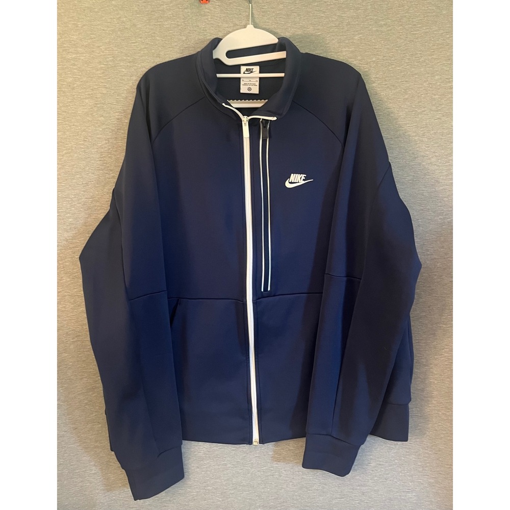 Nike Mens Sportswear Tracksuit Navy Blue Full Zip Jacket Joggers XL DA0007-410 - Picture 2 of 10